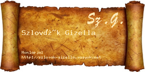 Szlovák Gizella névjegykártya