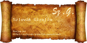 Szlovák Gizella névjegykártya